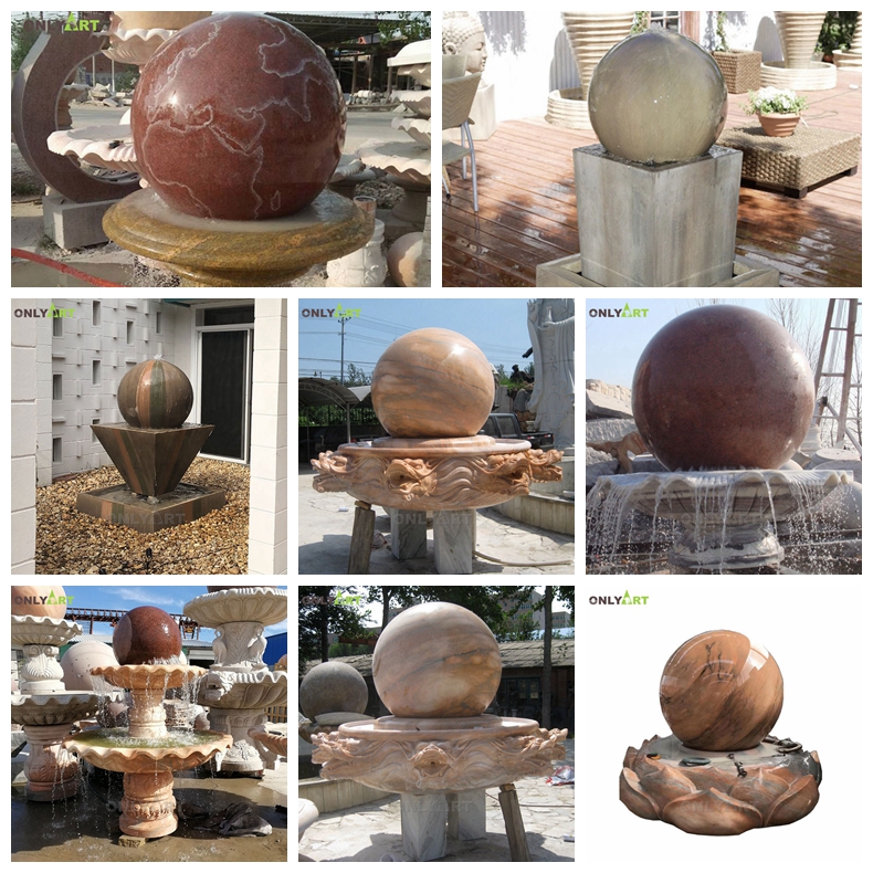 large sphere water fountain