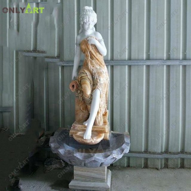 Marble woman water fountain for garden OLA-F310