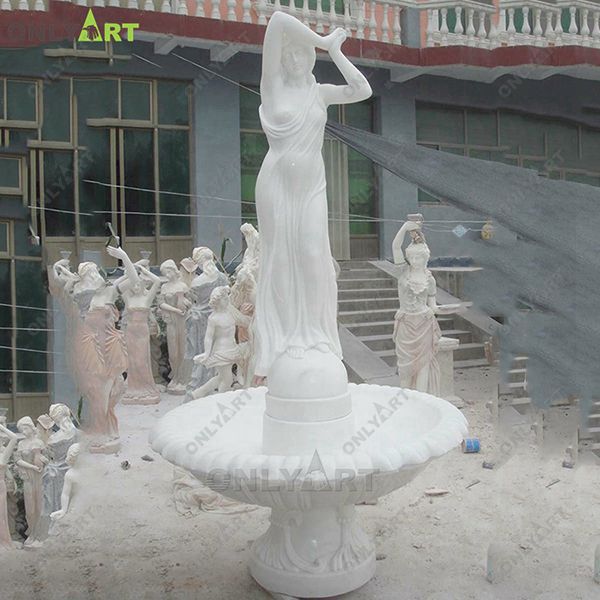 Natural white marble garden water fountains OLA-F308